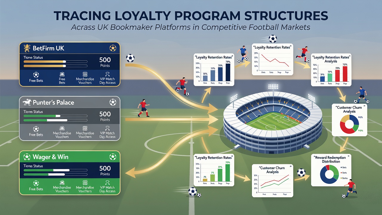 Comparison of loyalty tiers and football market rewards on different UK bookmaker platforms
